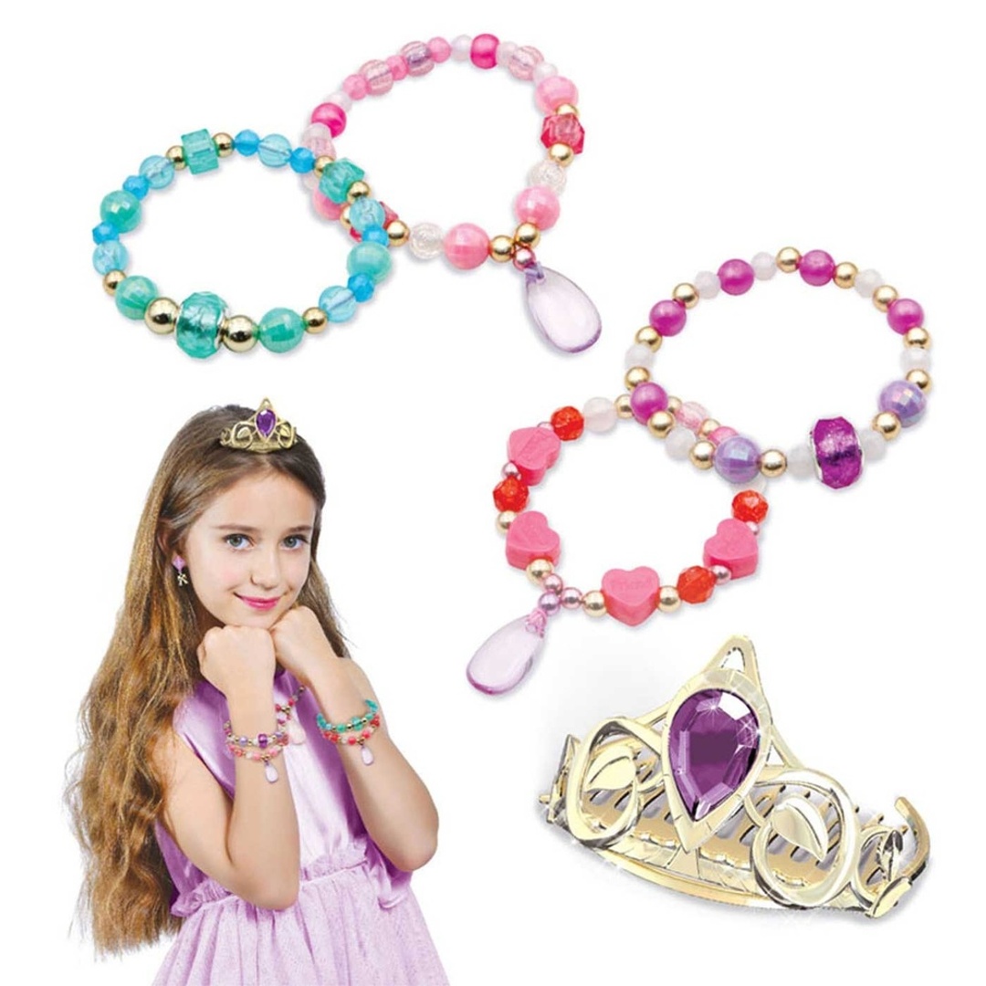 صندوق صناعة الأساور بالخرز مع تاج الأميرة - T08307-A-A