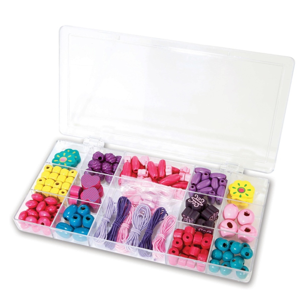 صناعة الأسورة الخشبية للبنات مع الخرز - T04001-A-B