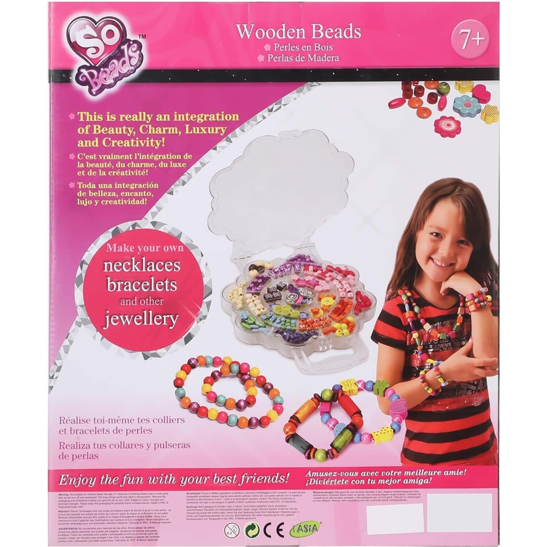 لعبة صناعة الأسورة من الخرز الخشبي للبنات - T04007-A-A