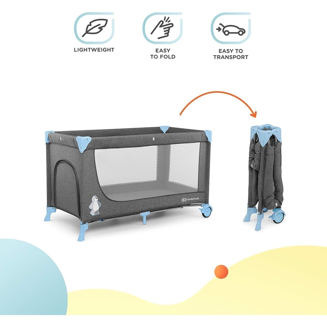 السرير المحمول القابل للطي - أزرق - 11271
