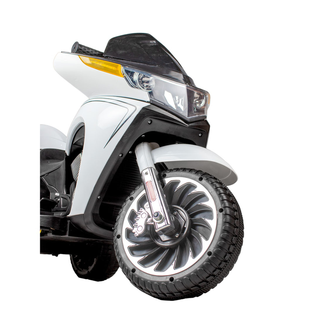 موتوسيكل كهربائي للأطفال - أبيض - KP-1028