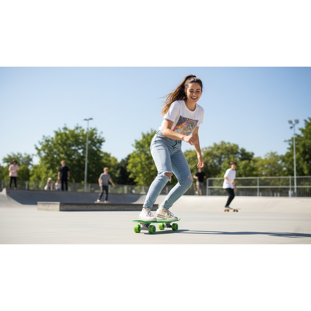 لوح التزلج كروزر الأخضر بالرسومات الجرافيكية - 212