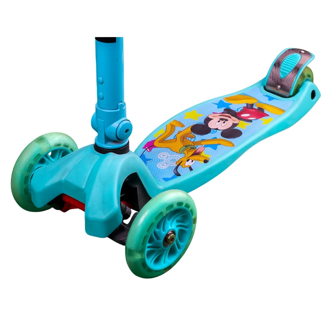 سكوتر ميكي ماوس ذو عجلات مضيئة قابل للطي  - 316