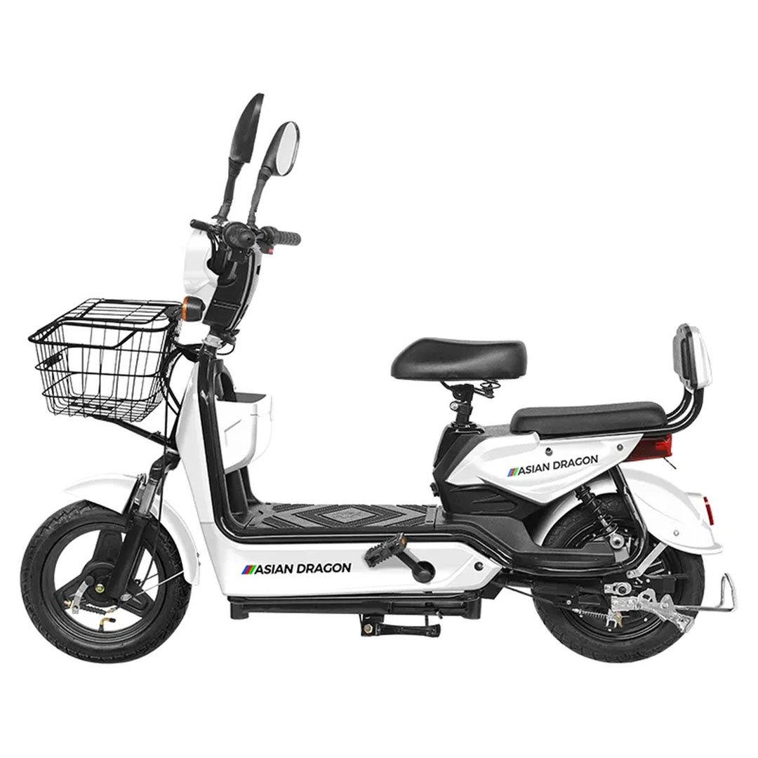 سكوتر كهربائي للركوب بإطار 14 انش - 48 فولت - 350 وات - أبيض - GE-WS