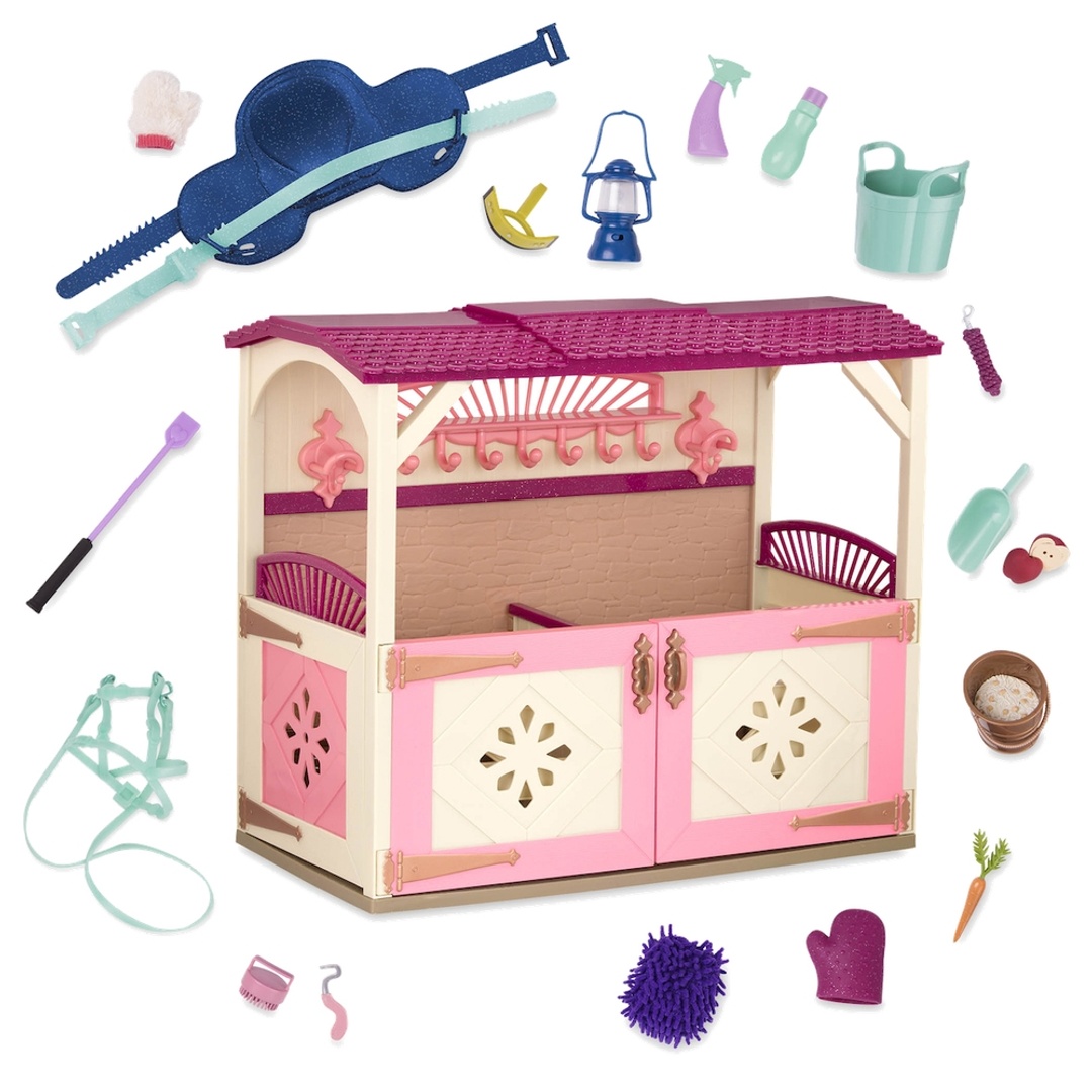 اسطبل الأحصنة مع الأكسسوارات لدمي 18 بوصه - GG57000Z