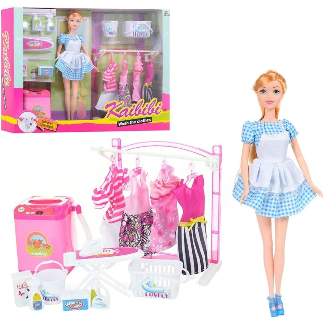 الدمية كايبيبي مع الغساله و طاولة المكواه - BLD135