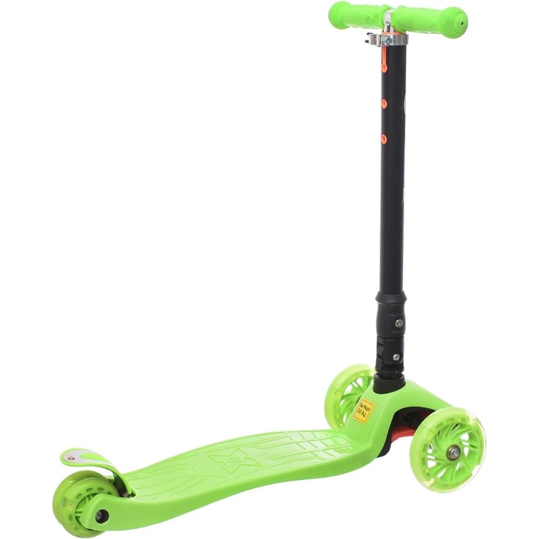 سكوتر قابل للطي بعجلات مضيئة - أخضر - BG-03