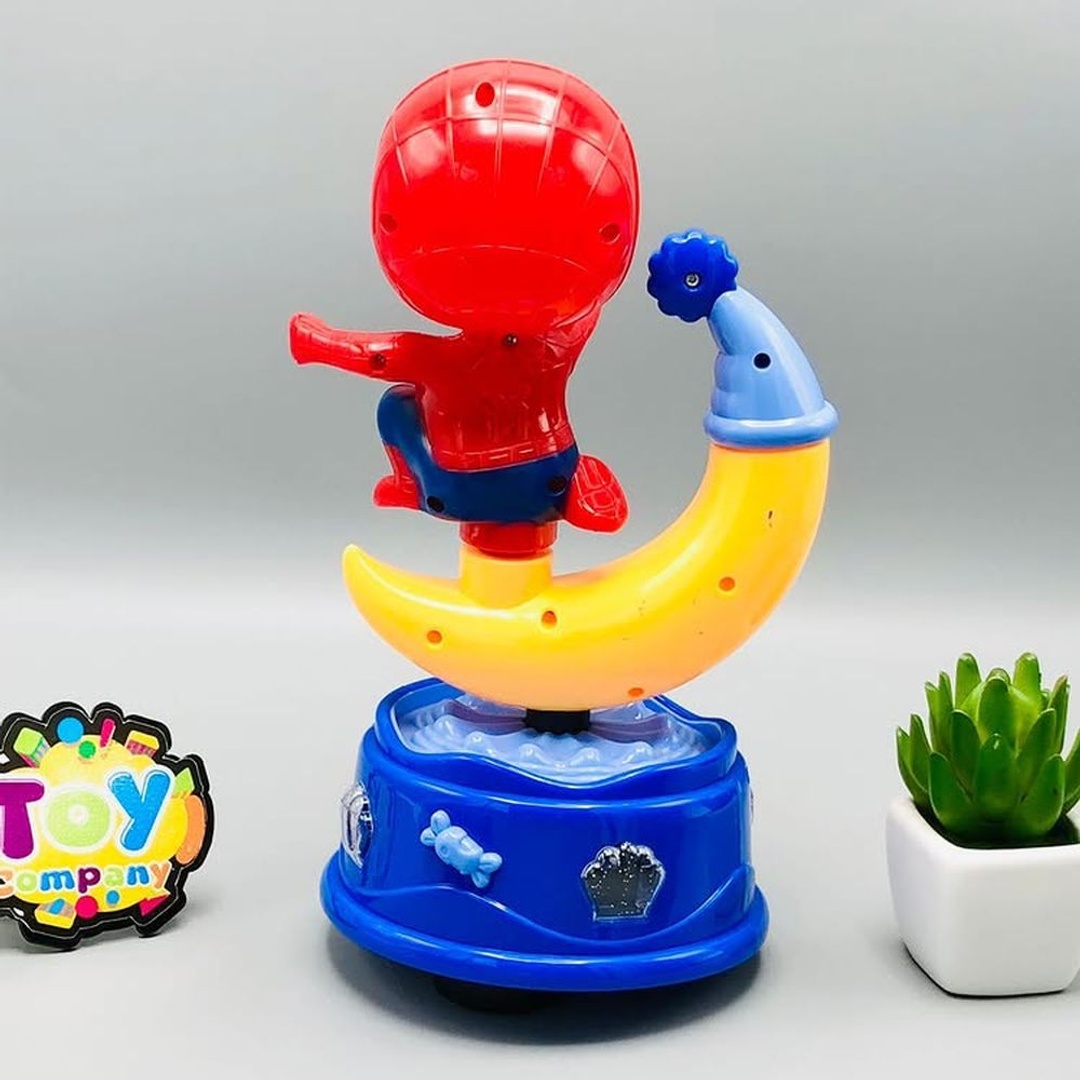 فانوس رمضان سبايدر مان علي شكل هلال مع الأضواء و الموسيقي - 2201C