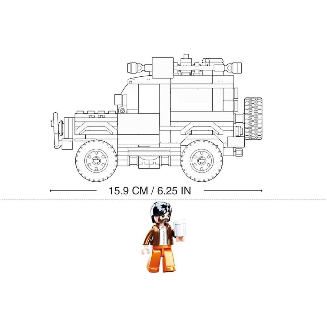 مكعبات لعبة سيارة لاند روفر 288 قطعة - M38-B0815