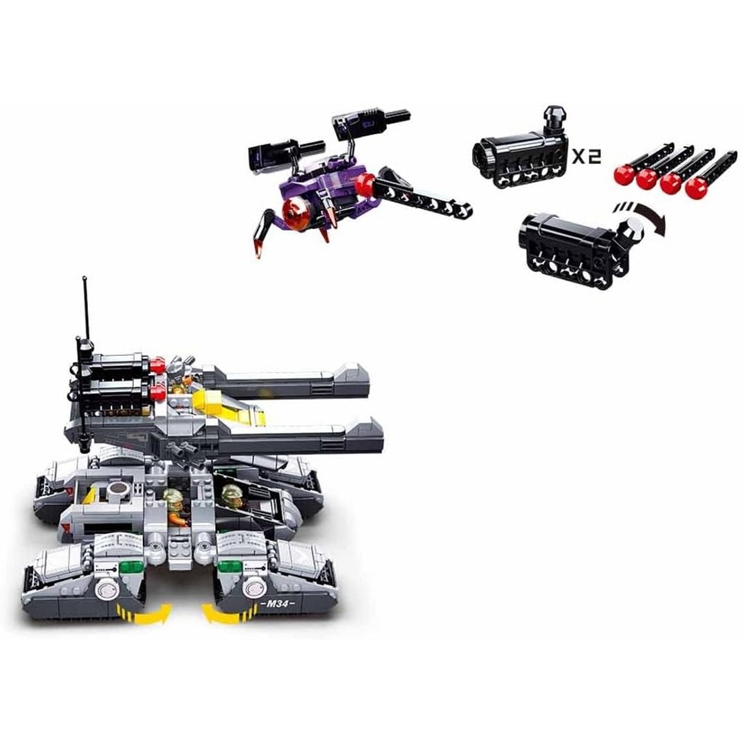 مكعبات اله المدافع و الصواريخ القتالية - 939 قطعة - M38-B0998