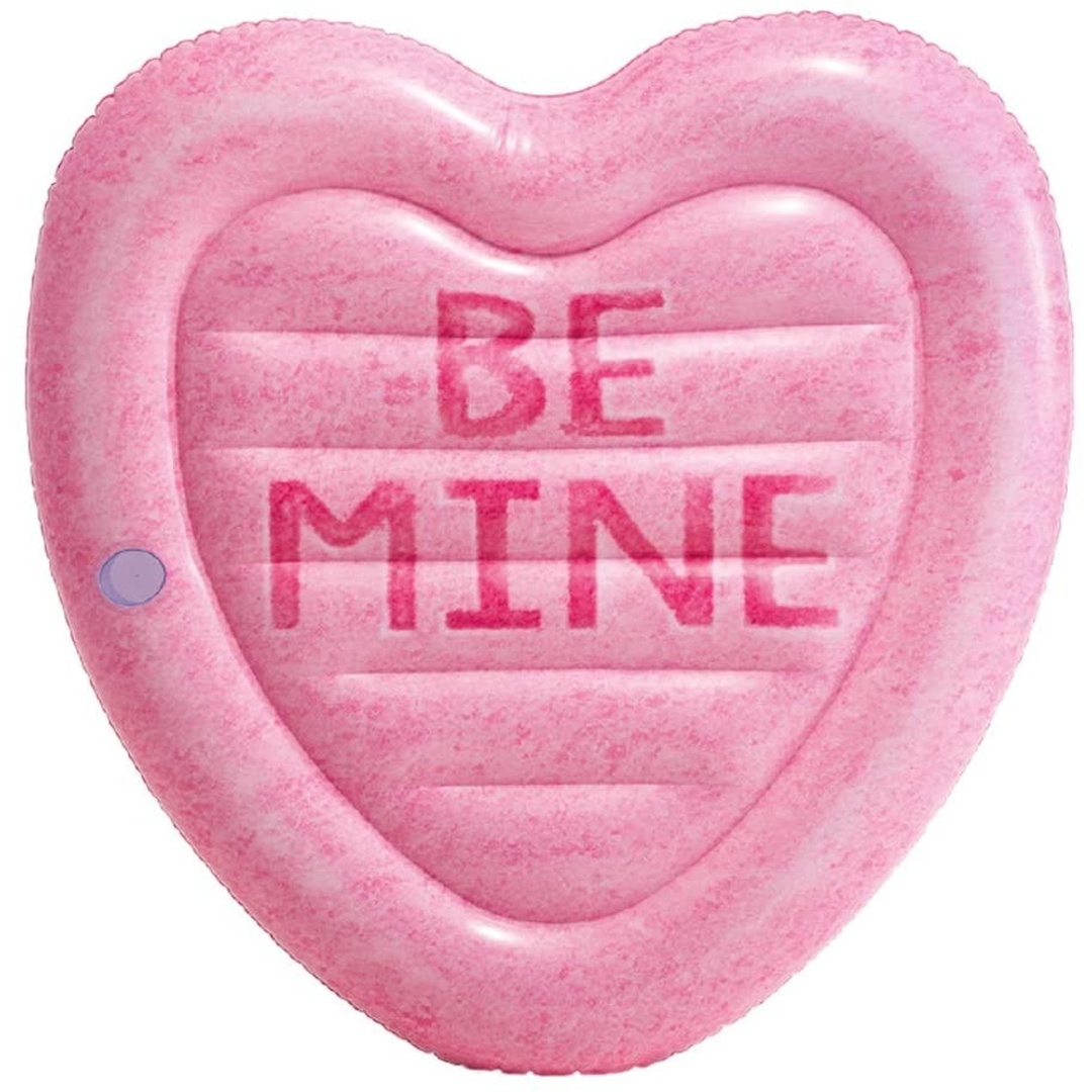 مرتبة عائمة وردي علي شكل قلب قابلة للنفخ - 58789