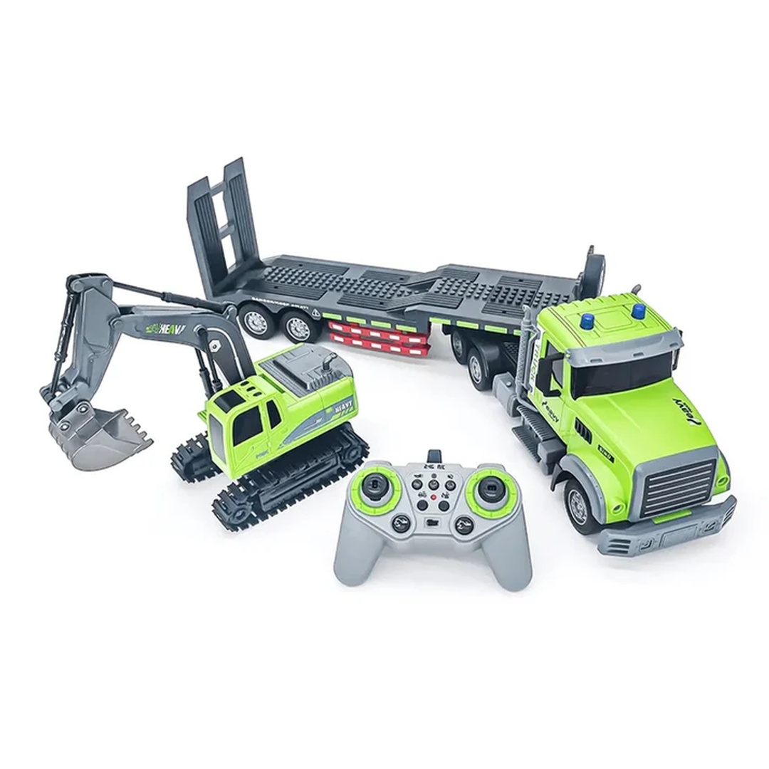 مجموعة حفارة ونقل السيارات مقاس 1/12 - QH9010