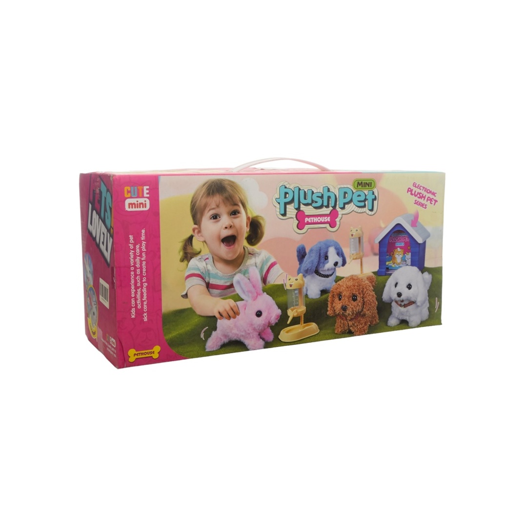 كلب فرو بني مع منزل و خزان مياه - MC1038