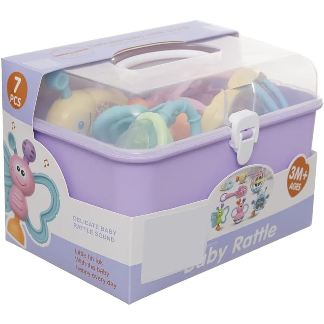 صندوق شخاشيخ للأطفال - 7 قطع (3 الوان) - 3173