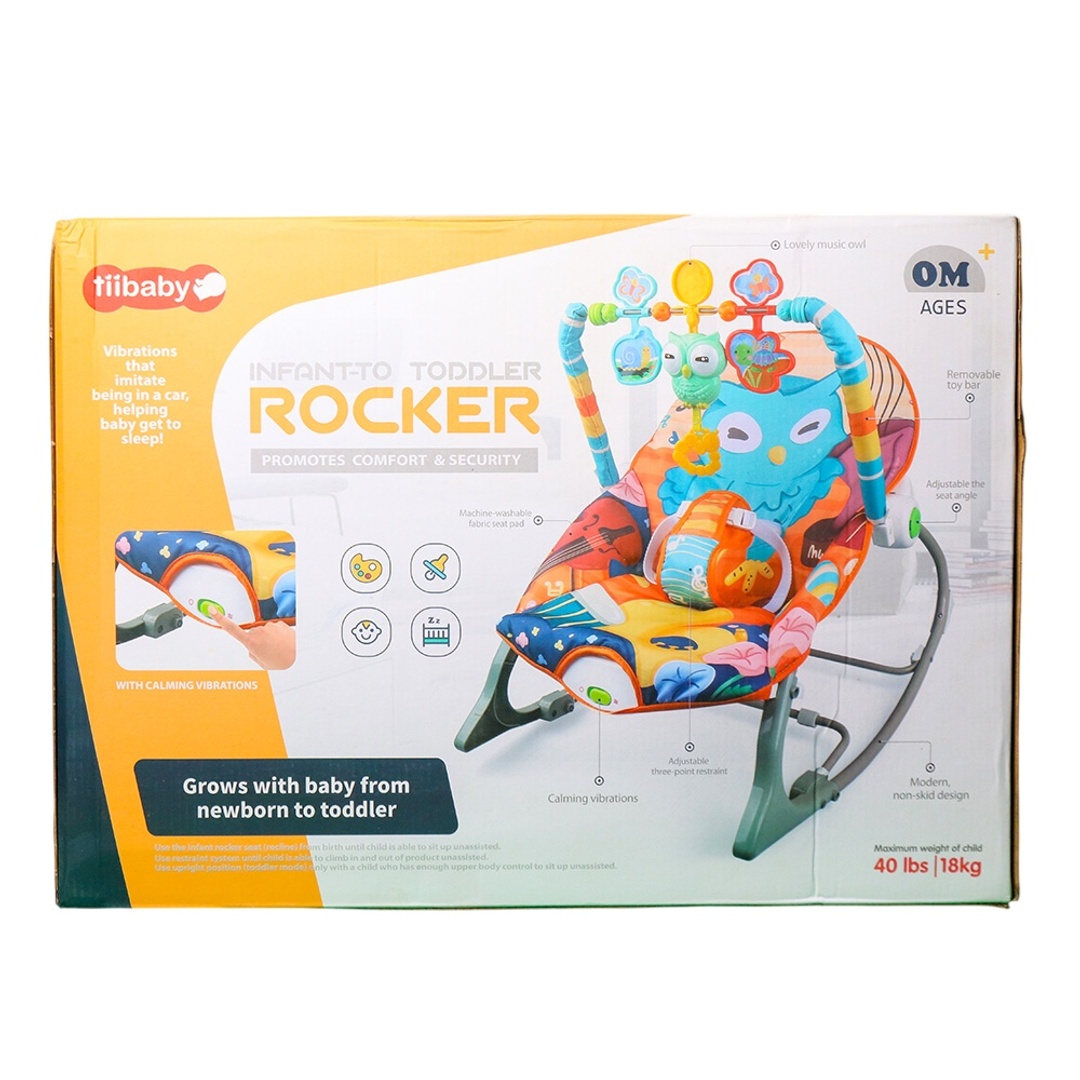 كرسي ارجوحة هزاز بشكل بومى للأطفال مع الألعاب - 68155