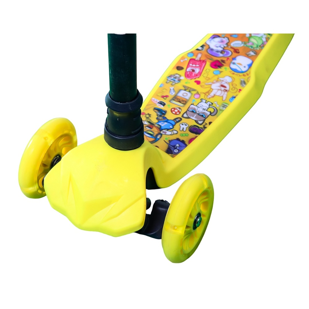 سكوتر أطفال بثلاث عجلات باللون الأصفر - MG-05