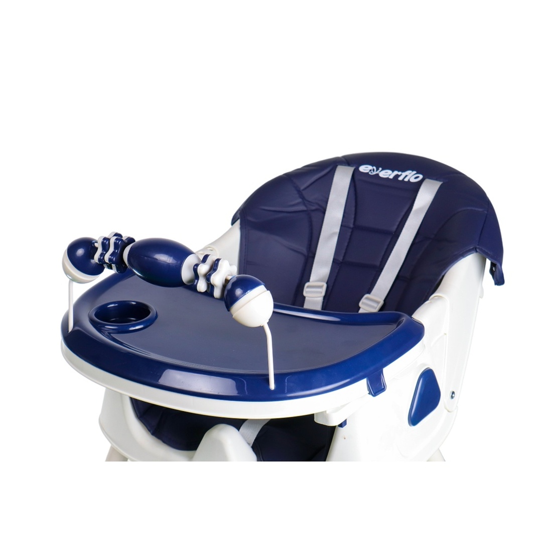 كرسي طعام هزاز جلد مبطن مع العاب و ظهر متحرك - E660