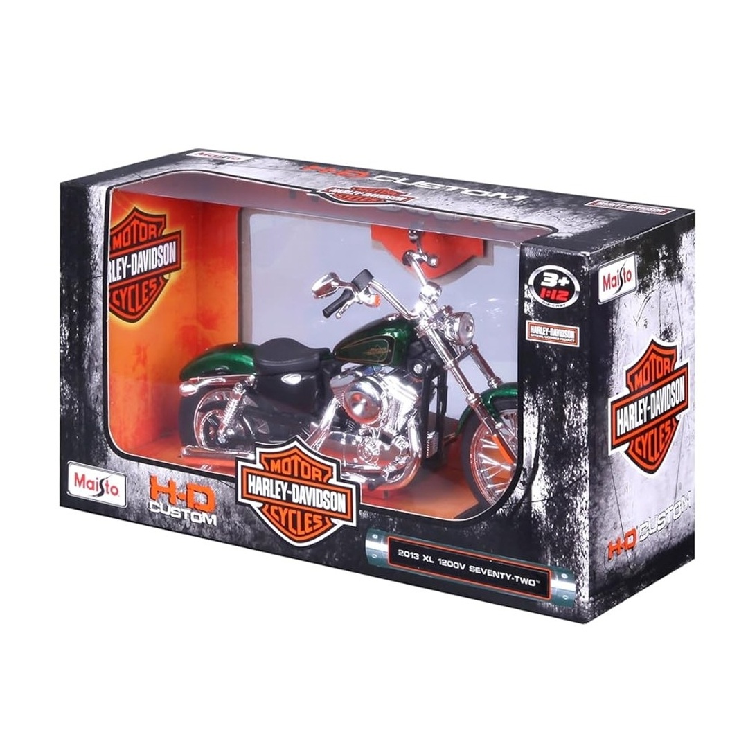 دراجة هارلي 1200 في 72 1/24 - أخضر - 32335