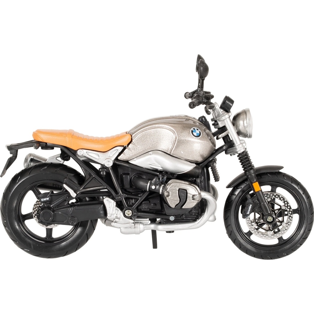 دراجة بي ام دابليو ار9 سكرامبلر 1/12 مع ستاند - رصاصي - 32701