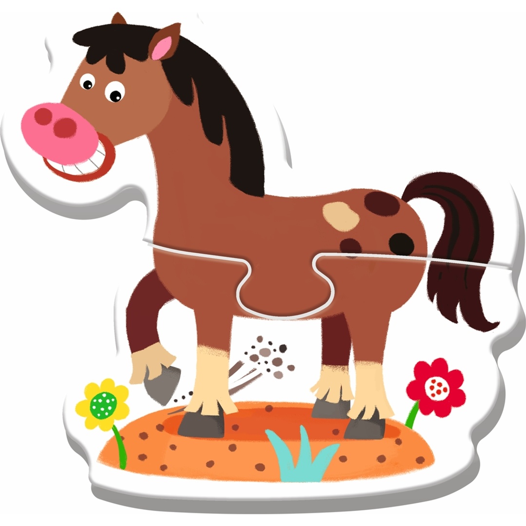 بازل حيوانات المزرعة للأطفال - 14 قطعة - 36127