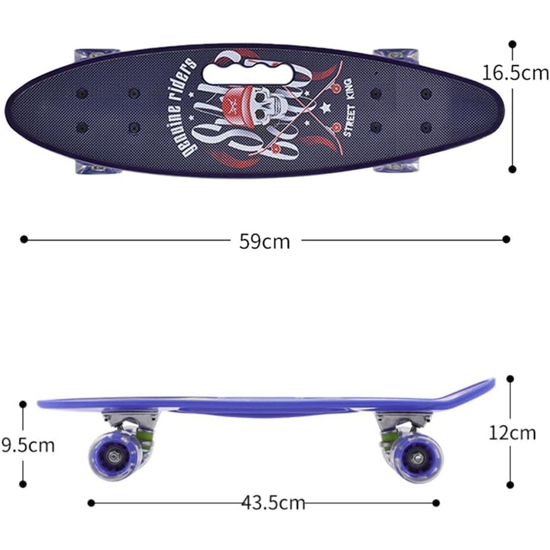 لوح تزلج بشكل جمجمة للاطفال - بنفسجي - 212