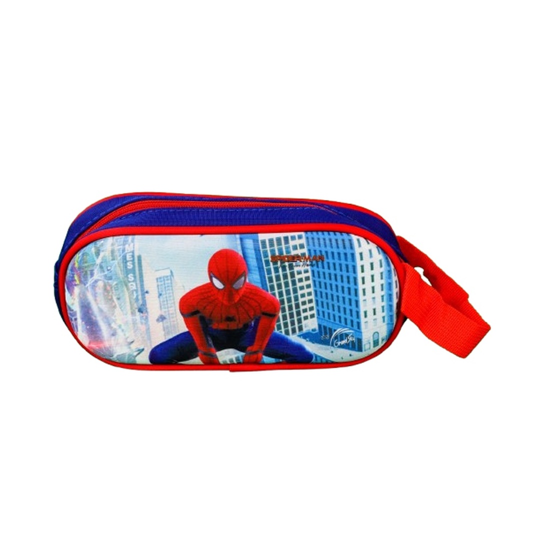 شنطة ظهر مدرسية مع حقيبة صغيرة ومقلمة على شكل سبايدر مان - GS17-B