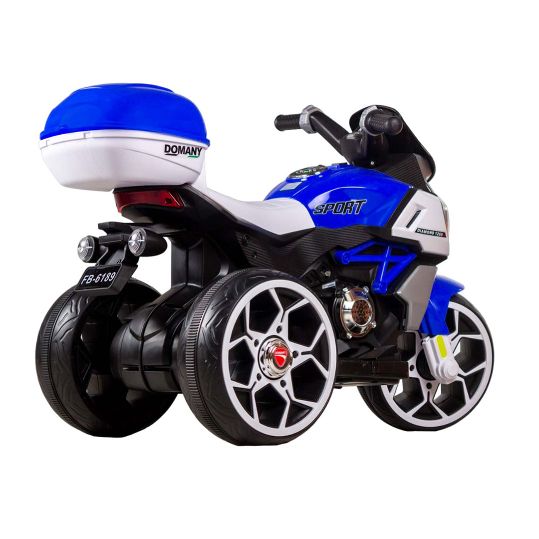 موتوسيكل كهربائي للأطفال - 380 وات - أزرق/أبيض - FB-6189