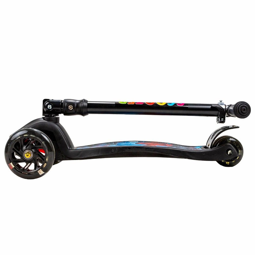 سكوتر ذو عجلات مضيئة قابل للطي اسود - 316A