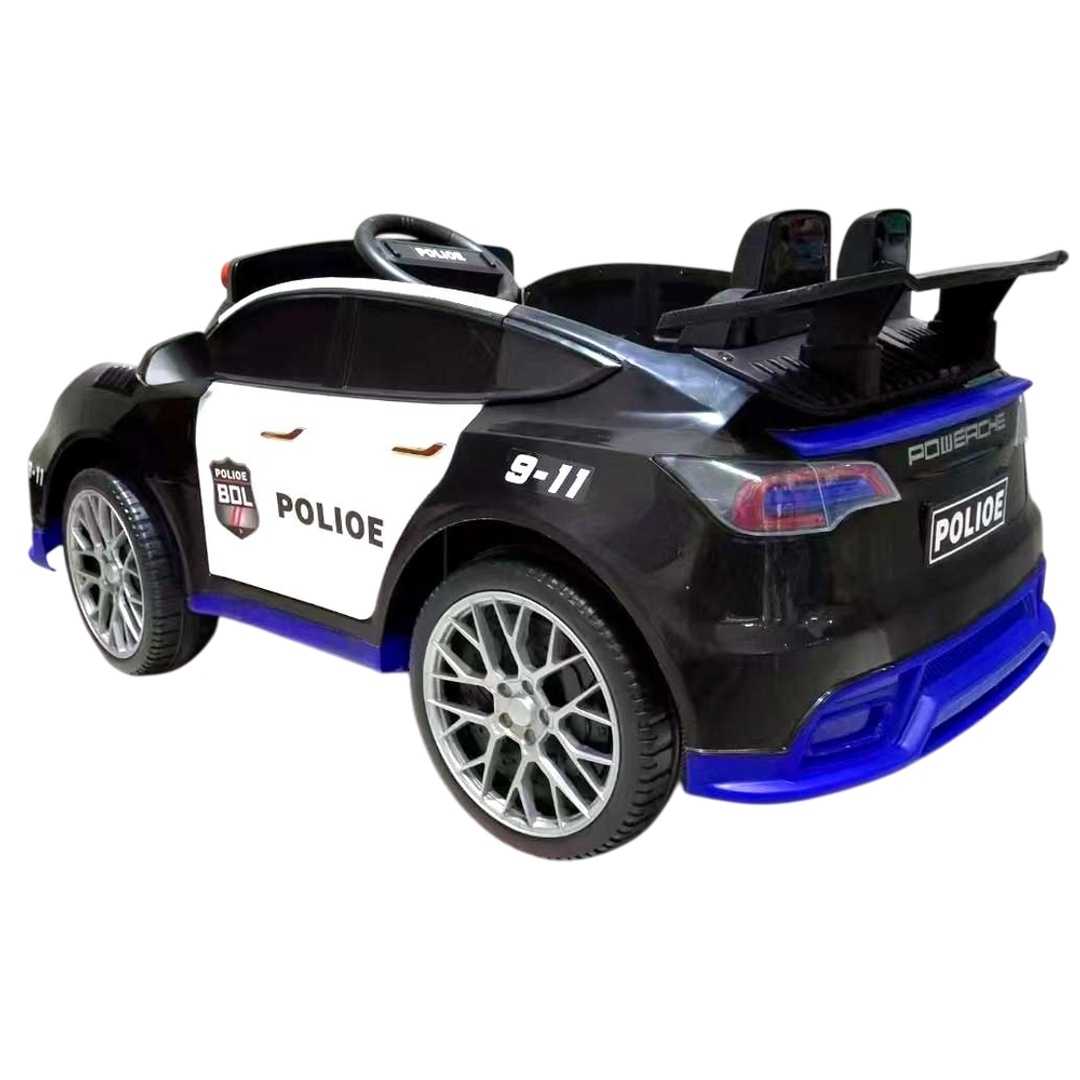 عربية كهربائية للأطفال - بوليس سوداء - BDL2988