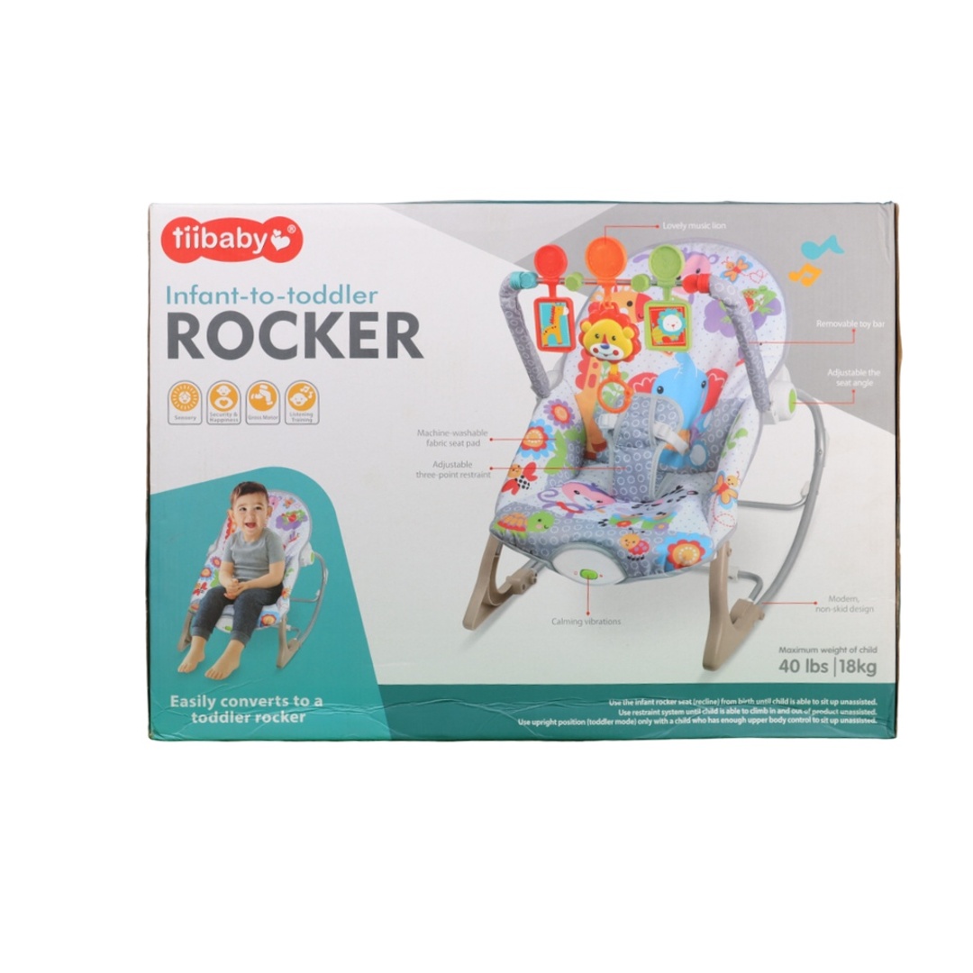 كرسي هزاز للأاطفال مع العاب بشكل حيوانات - 68157