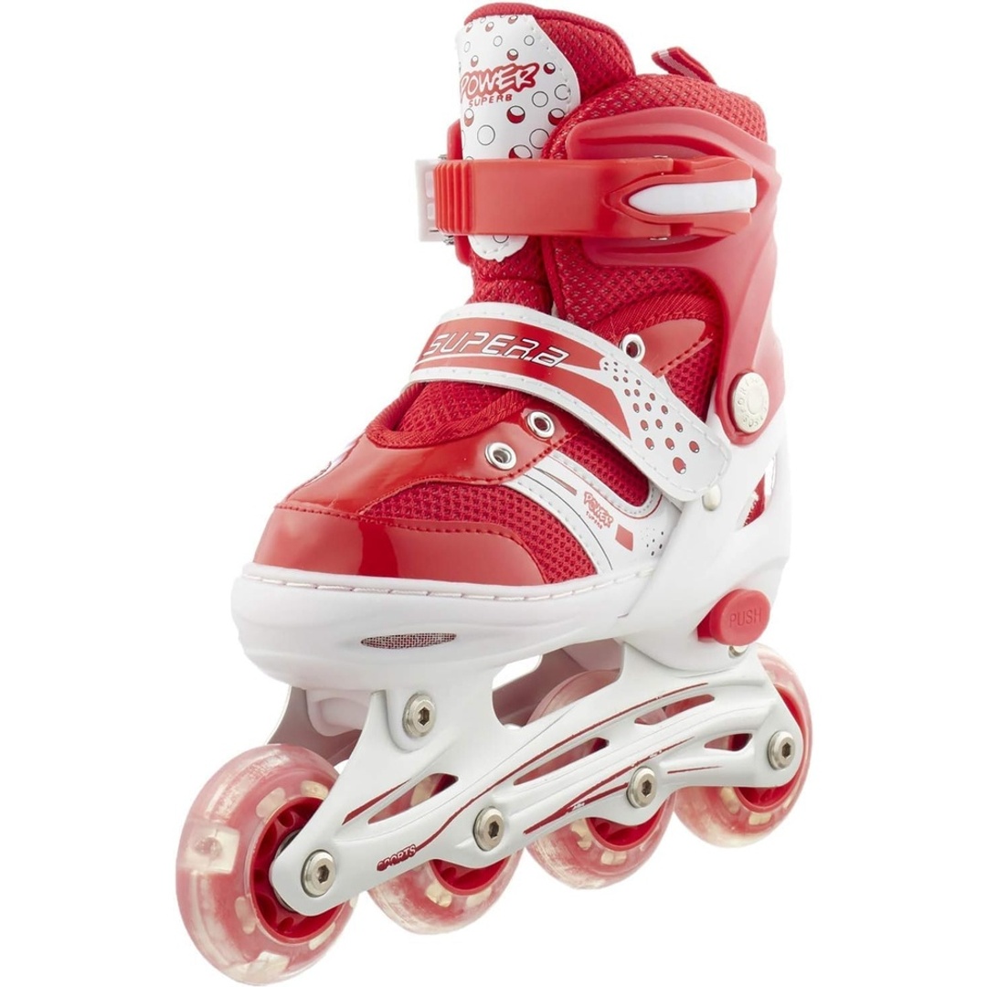 باتيناج للأطفال مقاس متوسط - أحمر - SKRD-MD