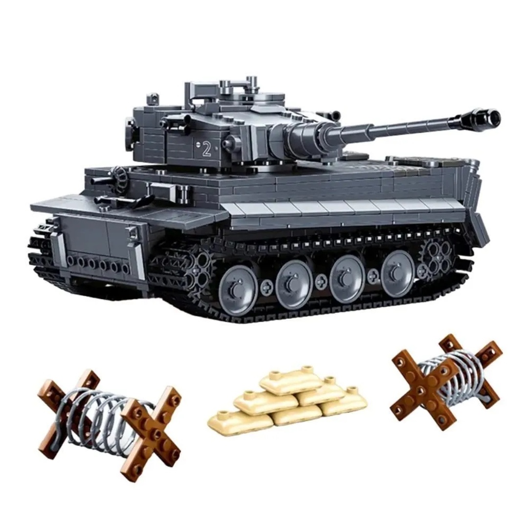مكعبات دبابة النمر الثقيلة مع ريموت تحكم 814 قطعة - M38-B0851