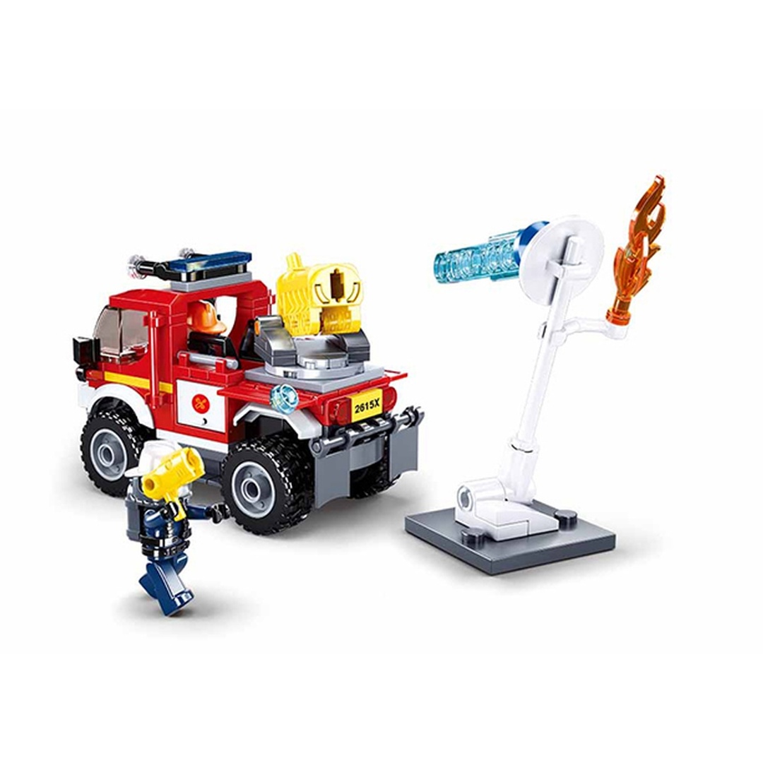 مكعبات شاحنة الأطفاء مع مدفع الماء - 192 قطعة - M38-B0965