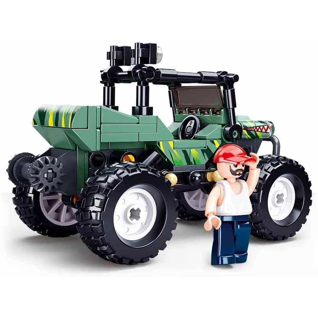 مكعبات لعبة سيارة الوحش الجبلية حضراء للسباقات 155 قطعة - M38-B1106