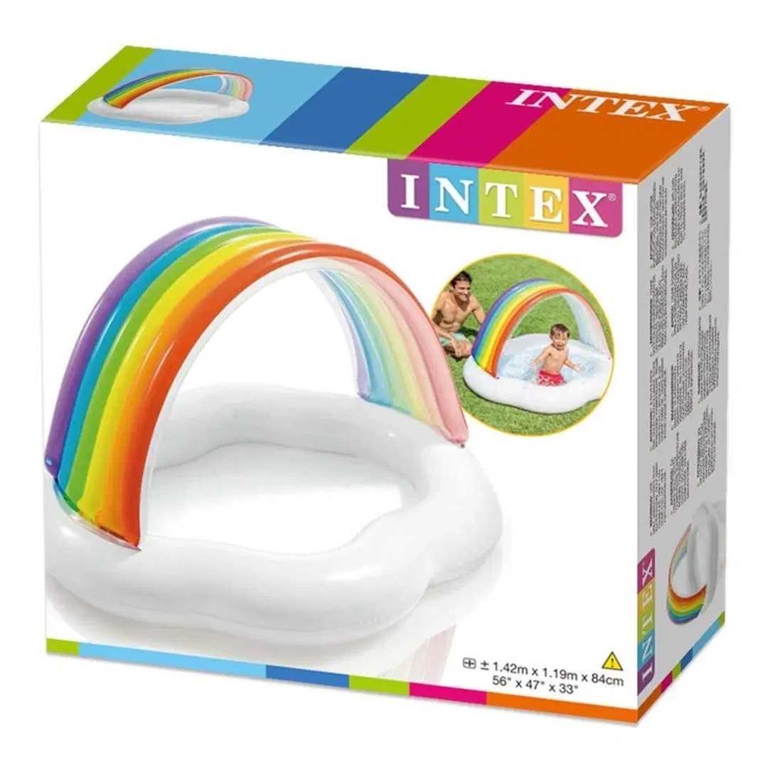 حوض سباحة علي شكل سحابة مع مظلة قوس قزح - 57141NP