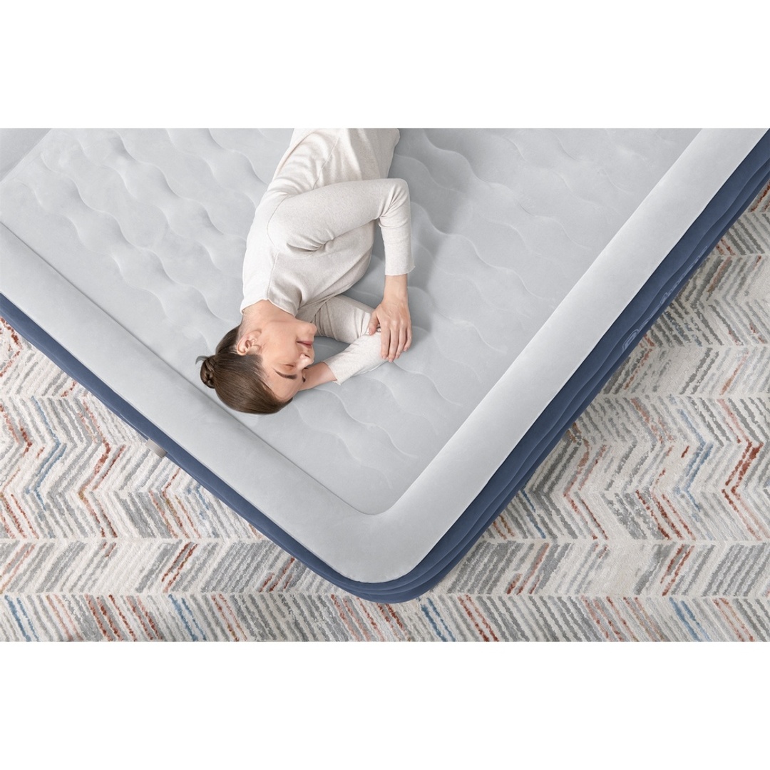 سرير هوائي مزدوج بمضخة كهربائية مدمجة - 203x152x51 سم - 6716P