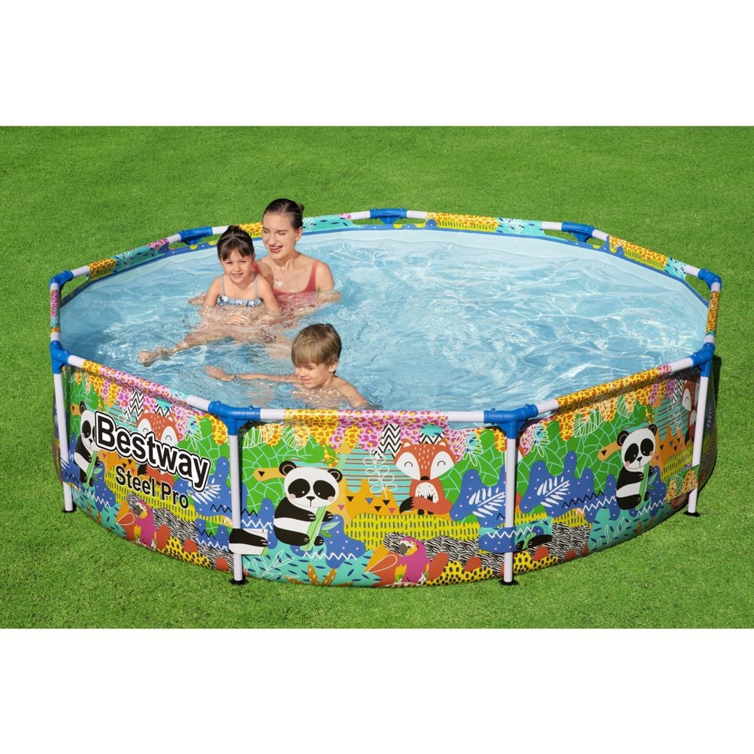 حمام سباحة بإطار من الصلب بدون مضخة دائري - 5612