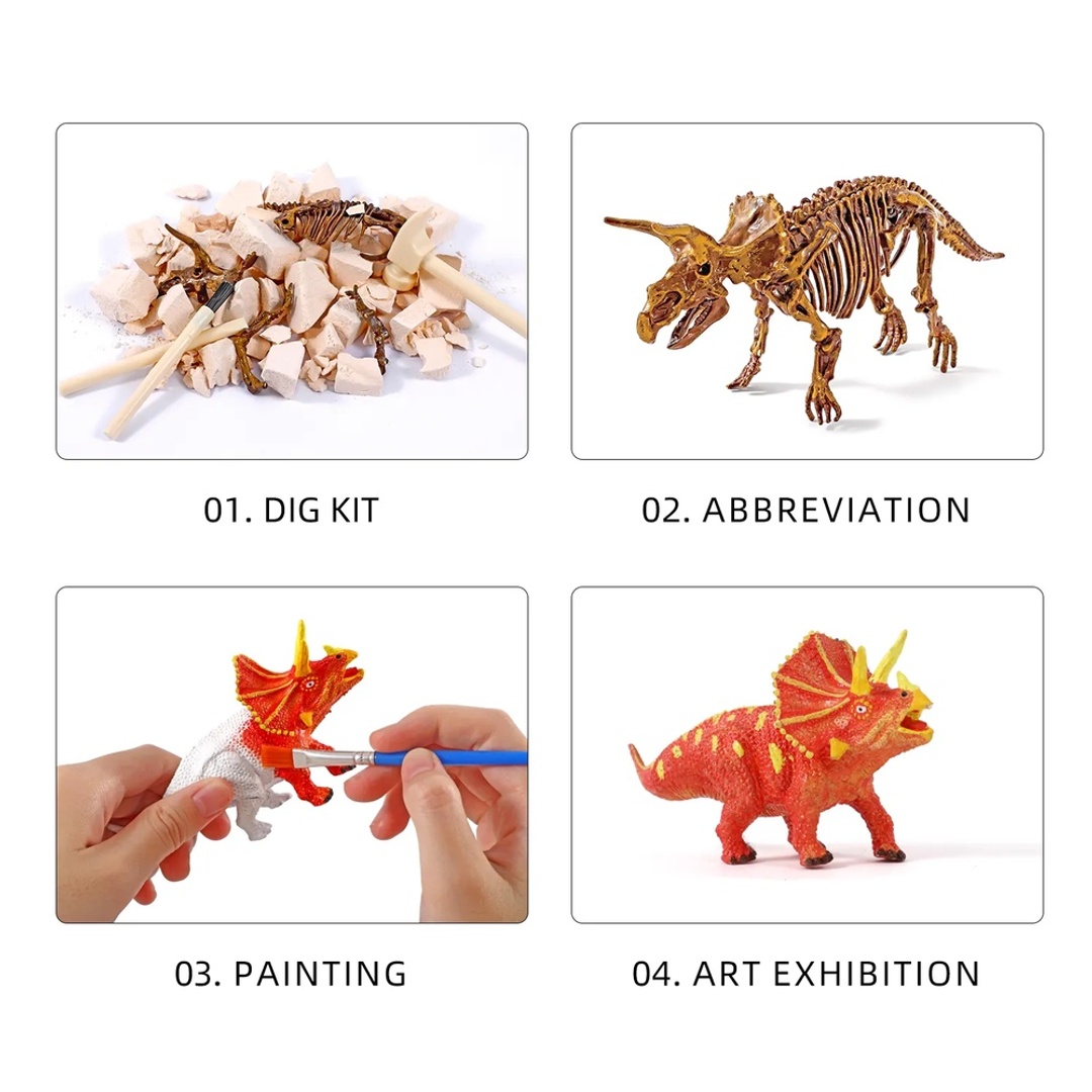 الحفر و التنقيب عن الديناصور تراسيرابتوس 2 في 1 - HW000