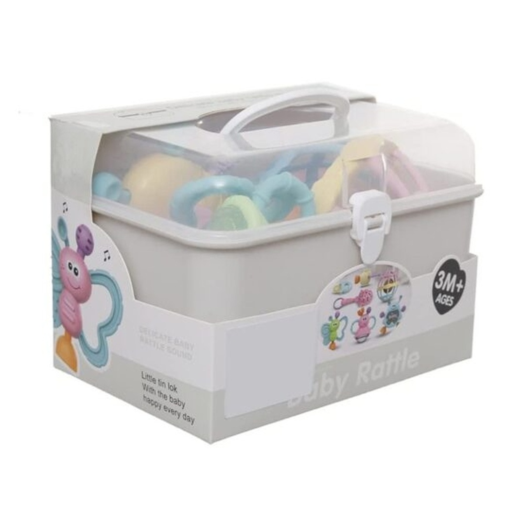 صندوق شخاشيخ للأطفال - 7 قطع (3 الوان) - 3173