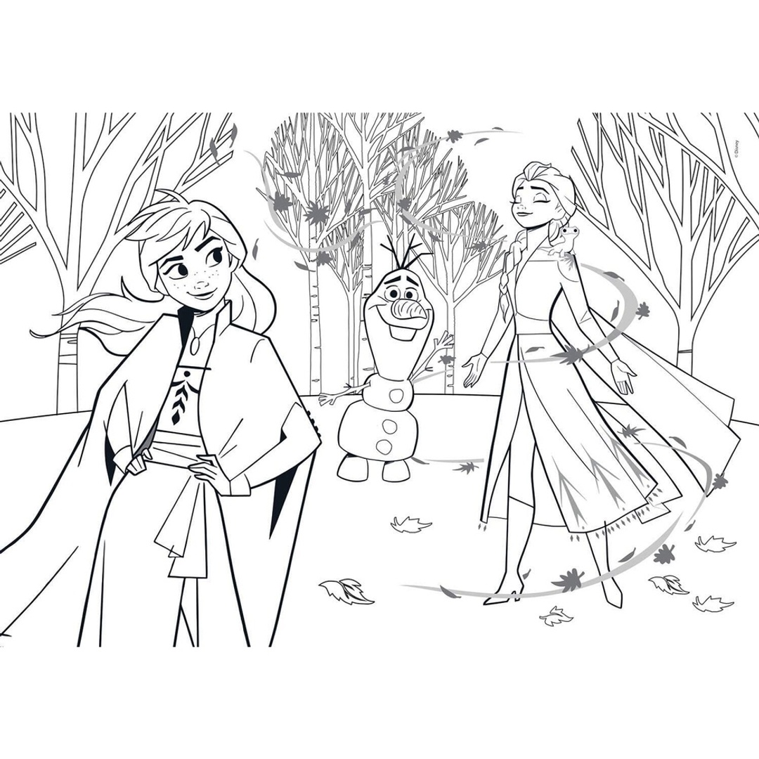 بازل ديزني فروزن 2 للتلوين مع جانبين - 104 قطعة - 25716