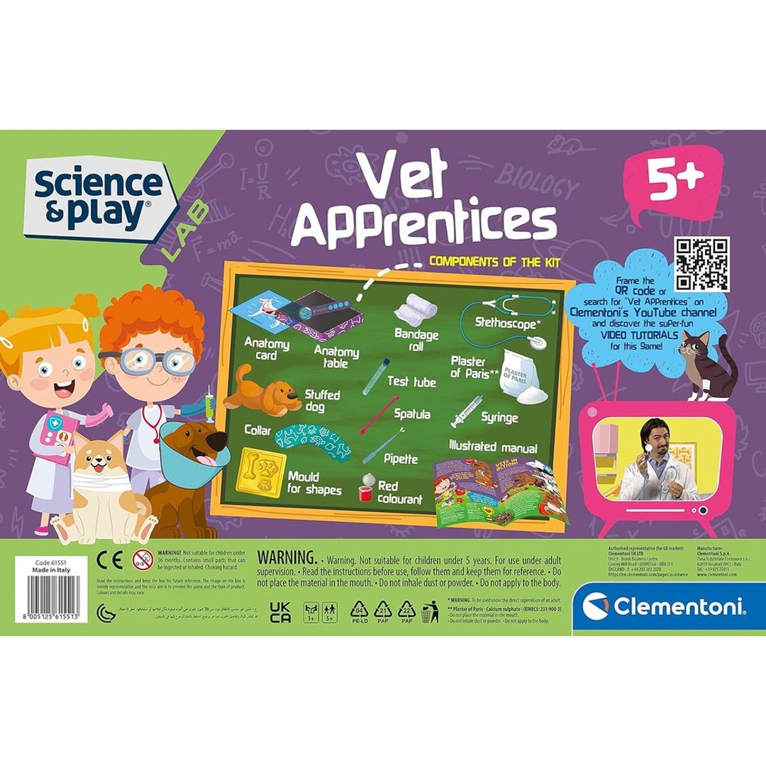 Clementoni Veterinary Science Lab Kit 61551 - Educational Play