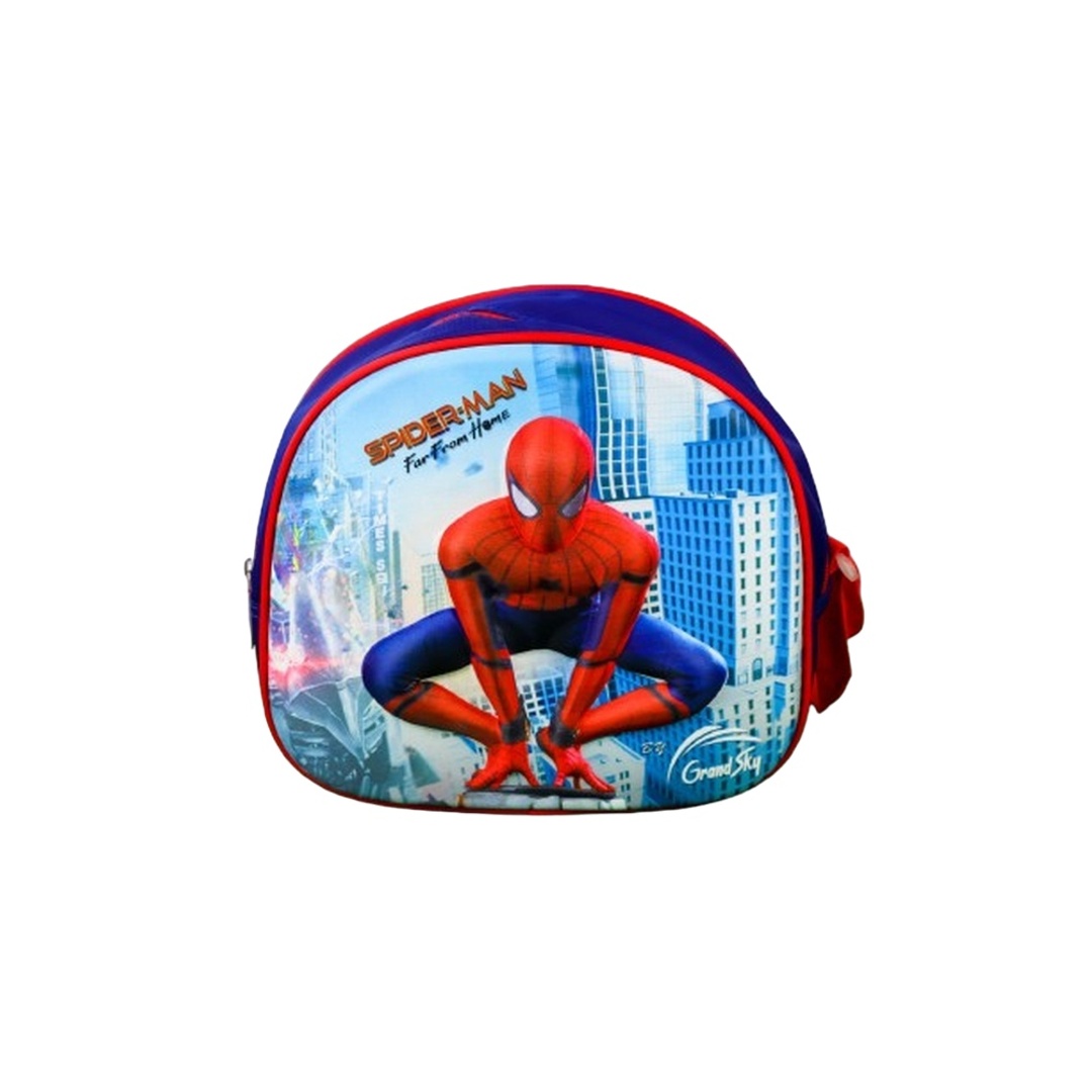 شنطة ظهر مدرسية مع حقيبة صغيرة ومقلمة على شكل سبايدر مان - GS17-B