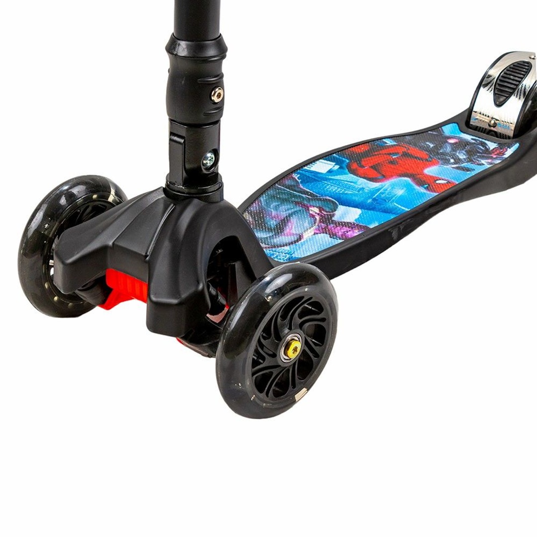 سكوتر ذو عجلات مضيئة قابل للطي اسود - 316A