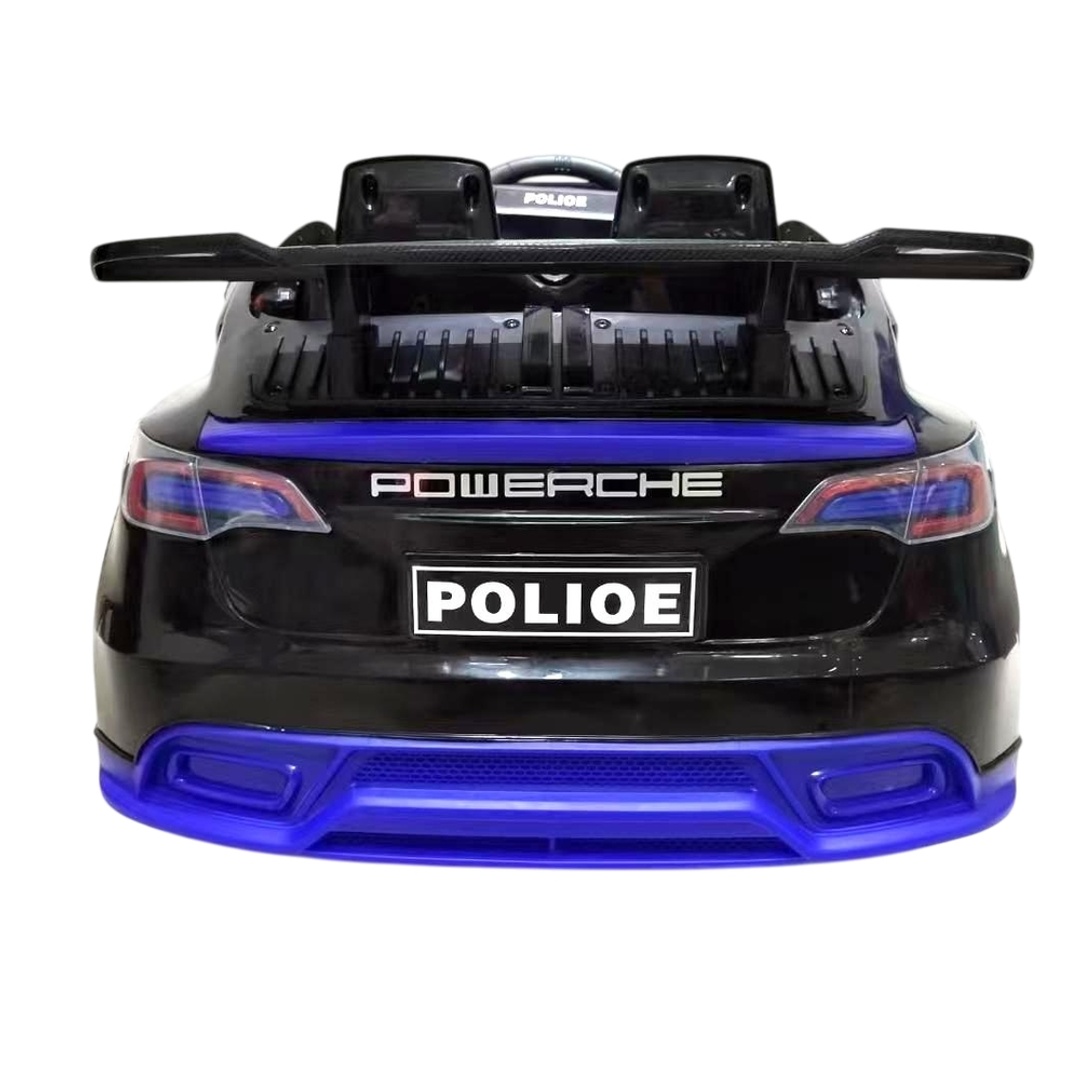 عربية كهربائية للأطفال - بوليس سوداء - BDL2988