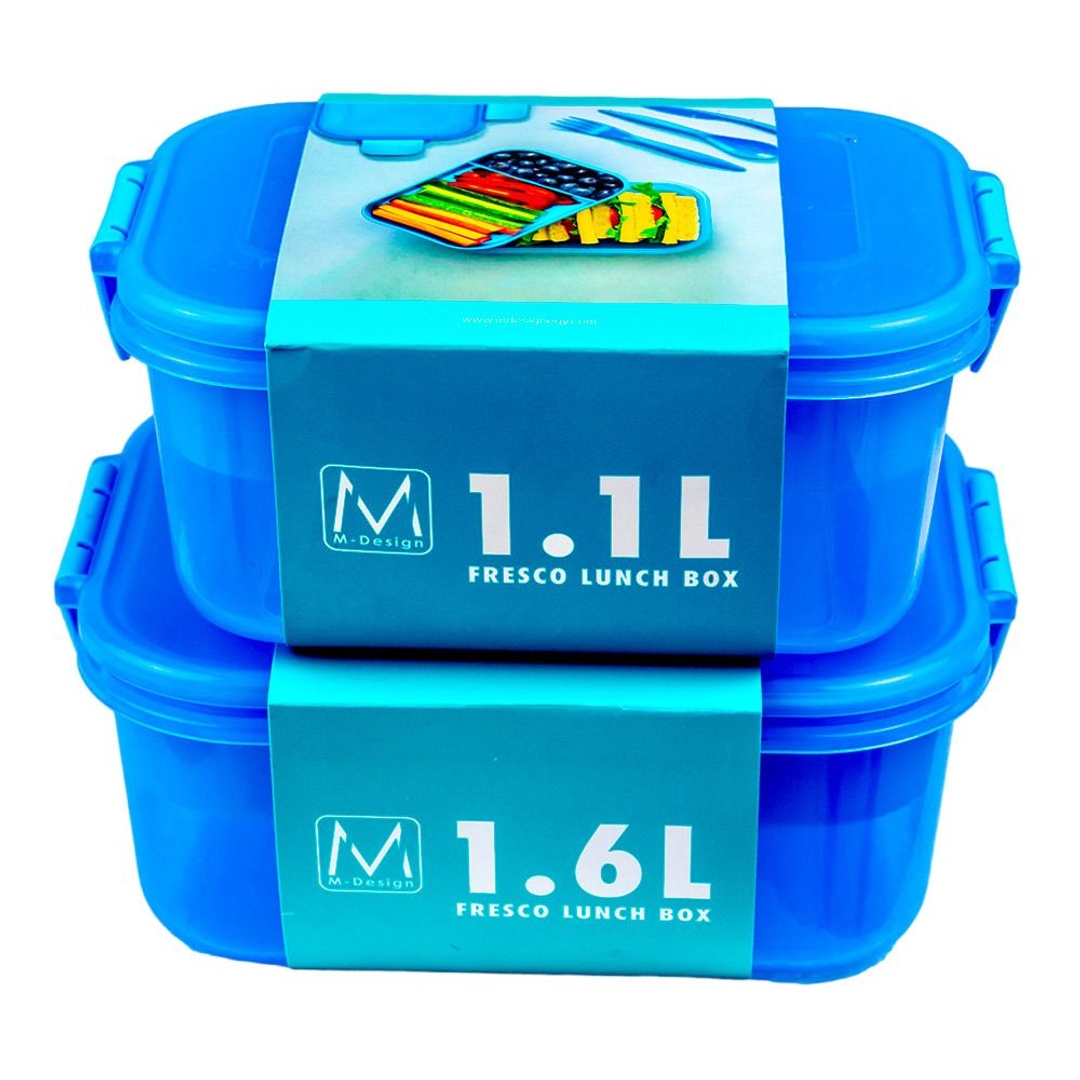 بوكس الطعام للمدرارس سماوي 21.2 x 15 x 8.5 cm - 86442