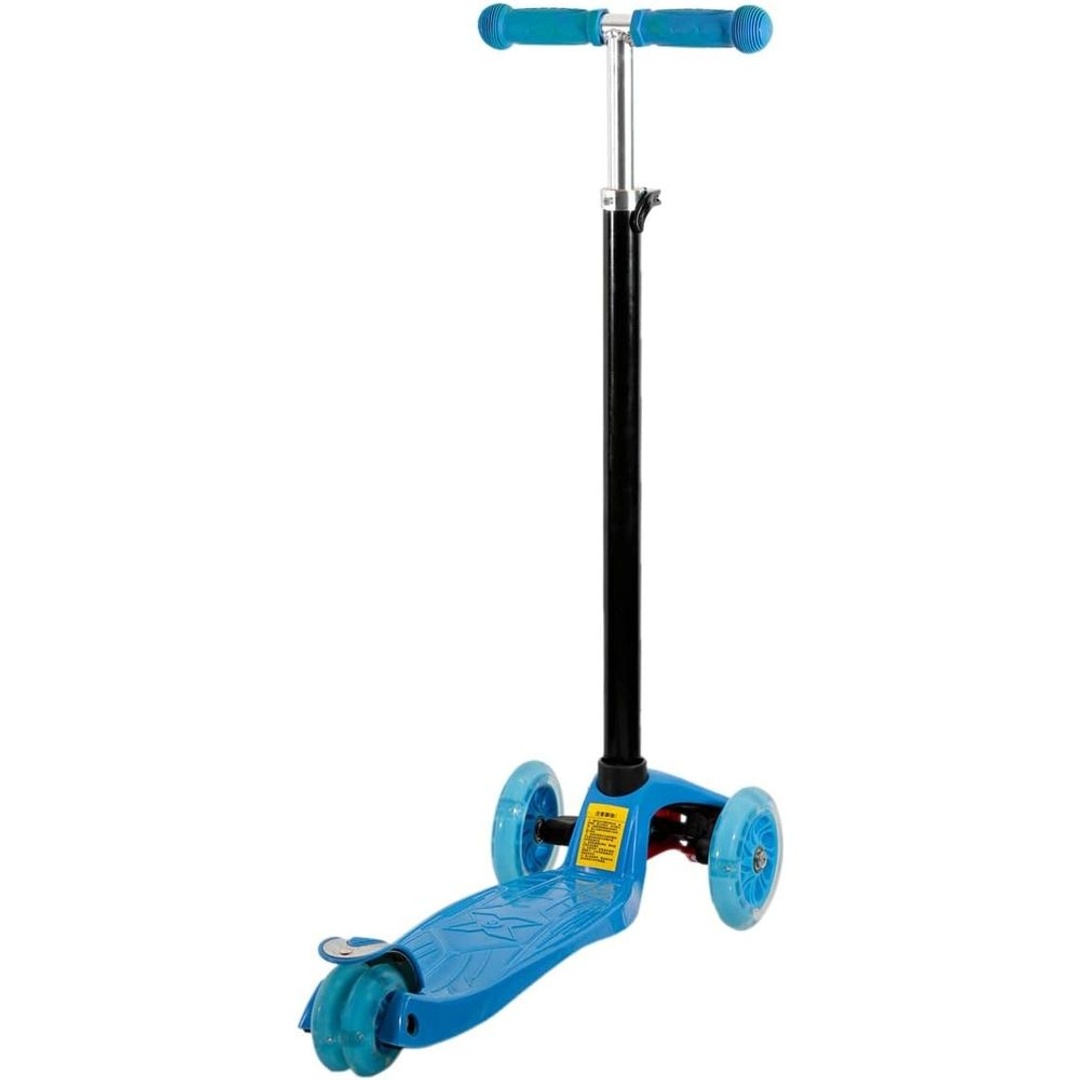 سكوتر قابل للطي بعجلات مضيئة - أزرق - BG-03