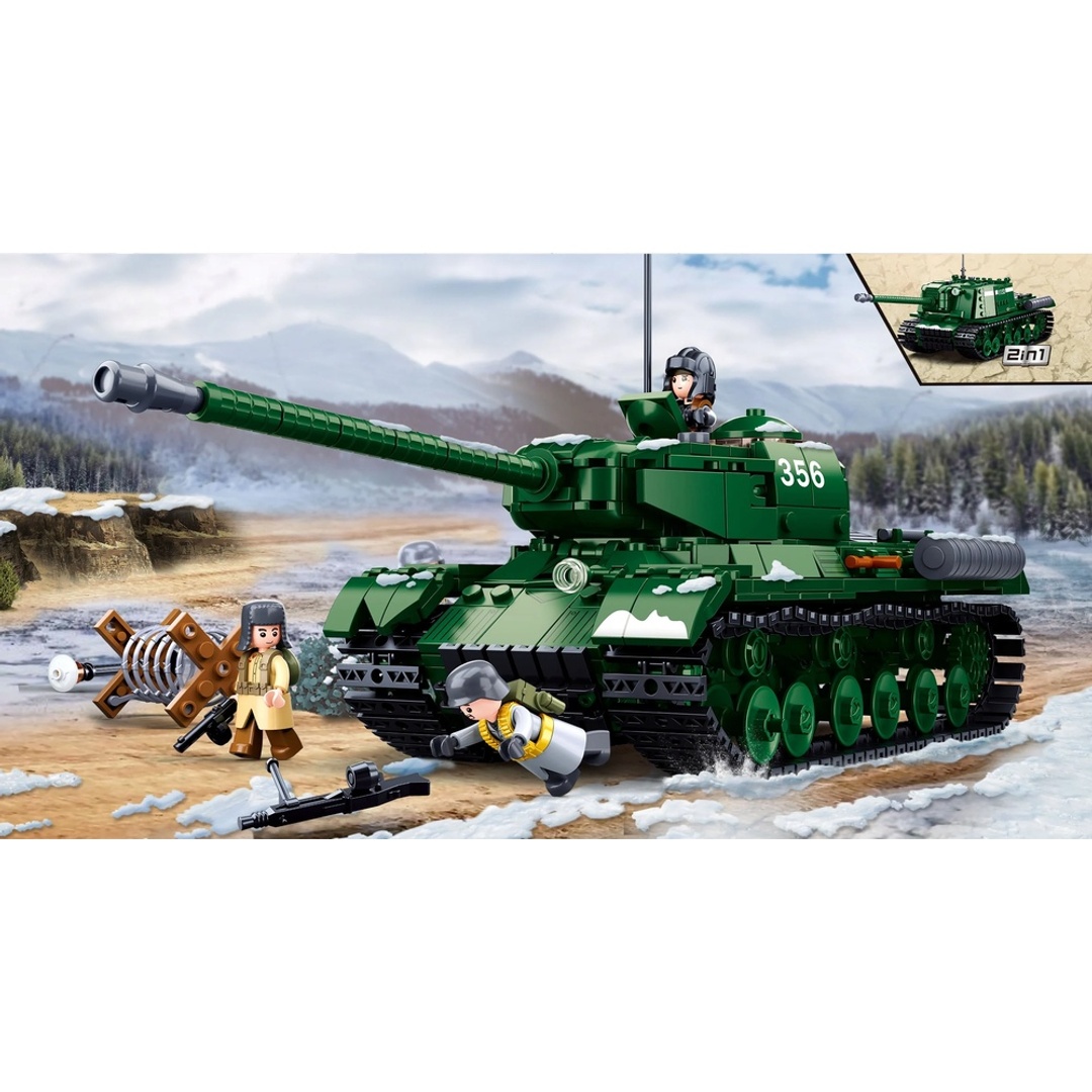 مكعبات مدمرة الدبابات القتالية الثقيلة 2 في 1 - 845 قطعة - M38-B0979