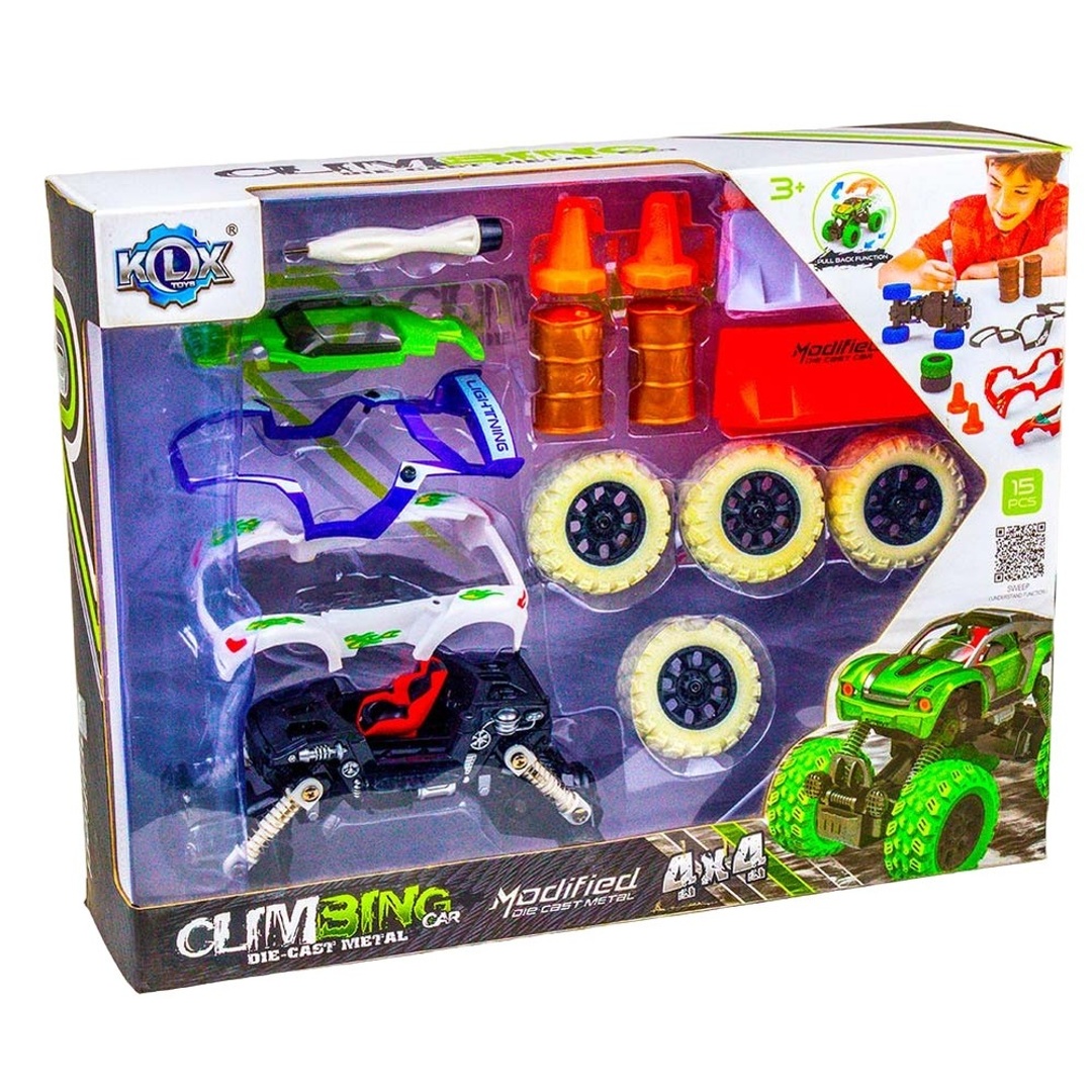 تجميع لعبة سيارة معدن 15 قطعة - KLX600-81