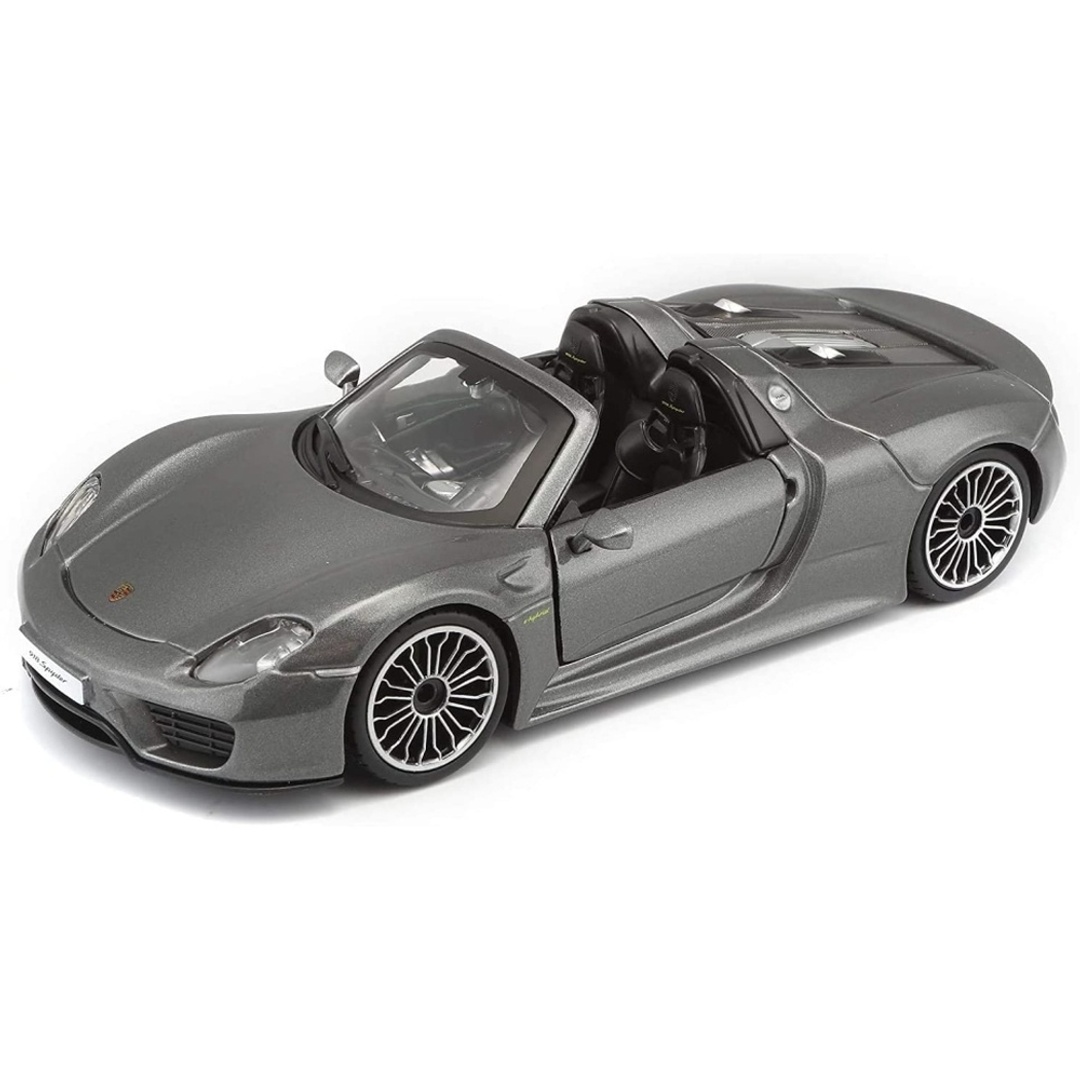 لعبة سيارة بورش 918 سبايدر 1/24 - رصاصي - 18-21076