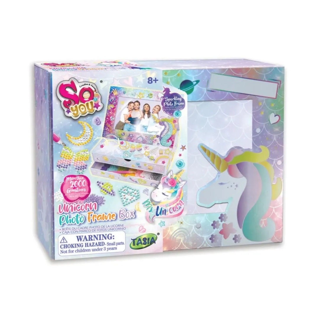 تزيين اطار صندوق وحيد القرن السحري مع 2000 حجر - T08372-Z-A